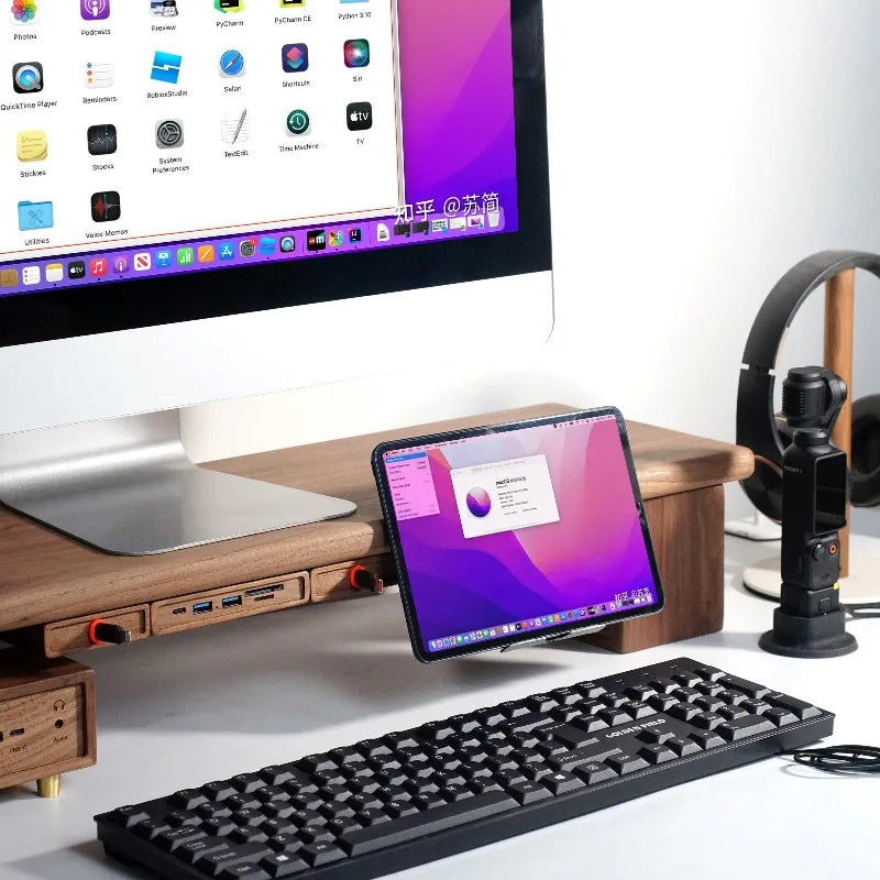 Homixy Tenon Solid Wood Modular Monitor Riser — Homixy Modern Desks & Workspace Accessories — view 5