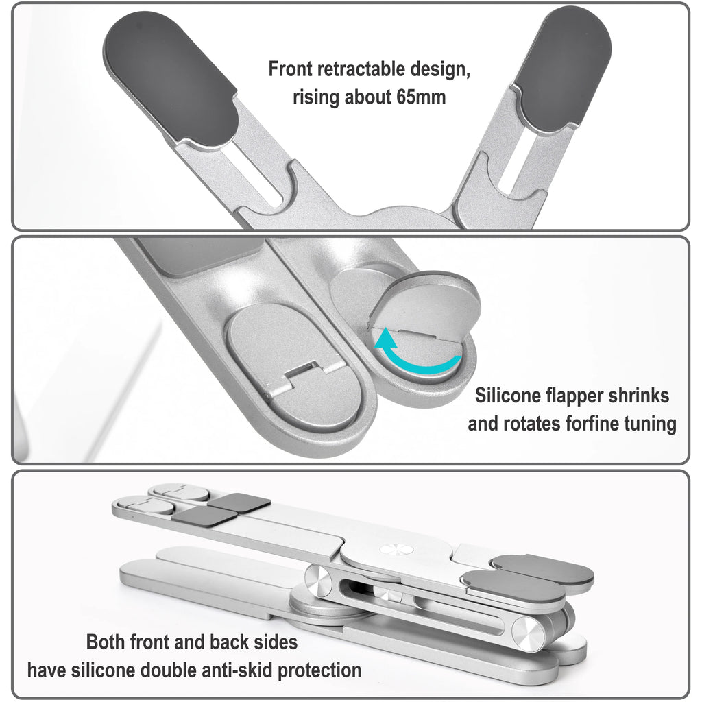 Homixy Arc Rotating Aluminium Laptop Stand — Homixy Modern Desks & Workspace Accessories — view 3