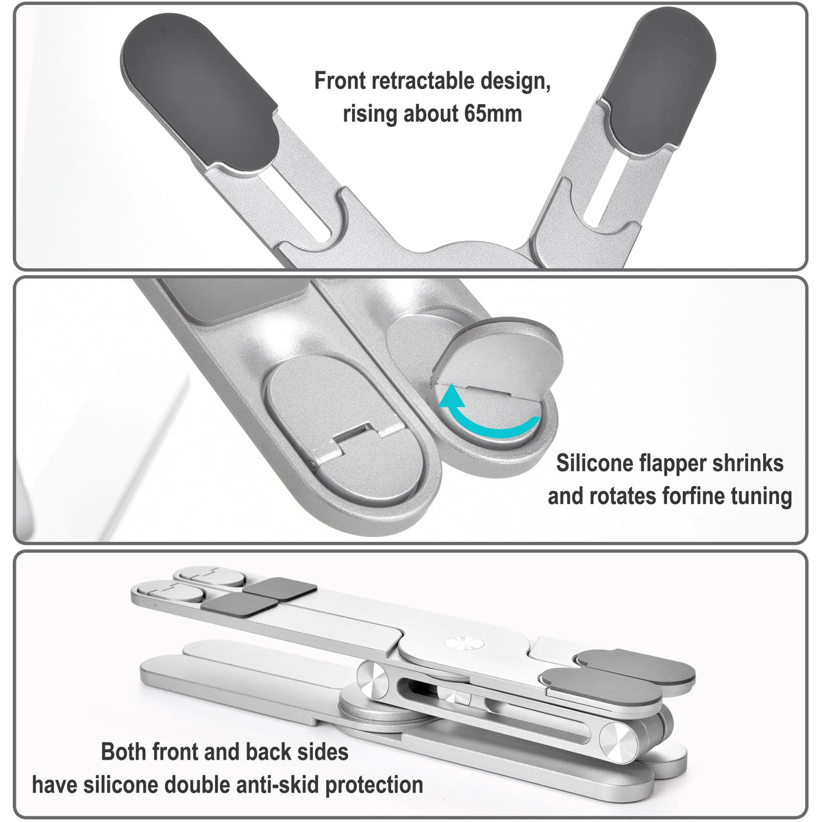 Homixy Arc Rotating Aluminium Laptop Stand — Homixy Modern Desks & Workspace Accessories — view 3