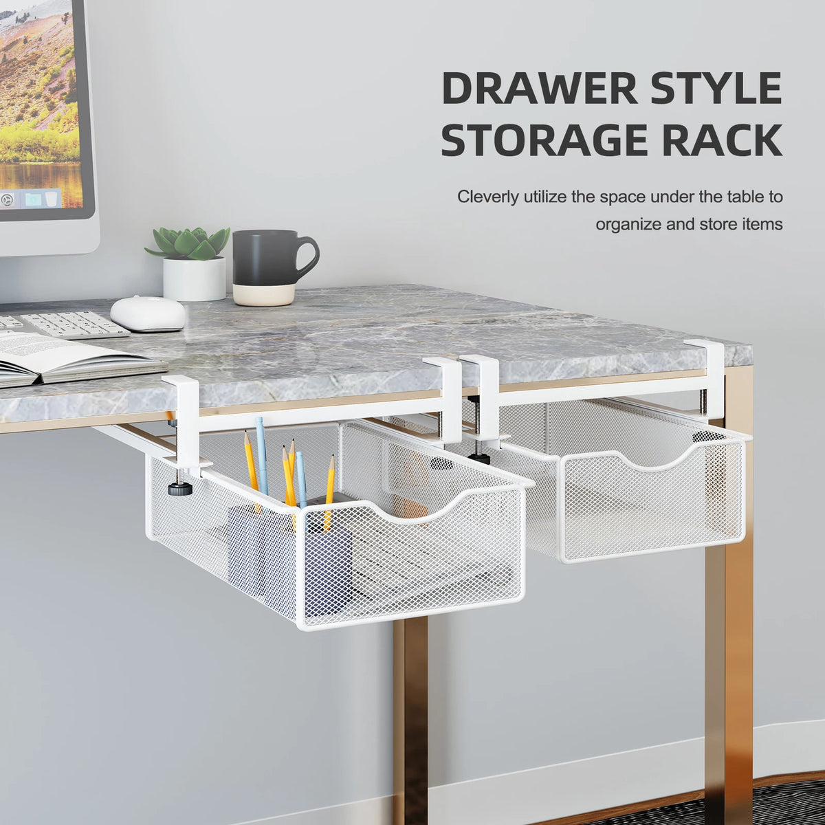 Homixy Runner Rod-Mount Under-Desk Drawer — Homixy Modern Desks & Workspace Accessories