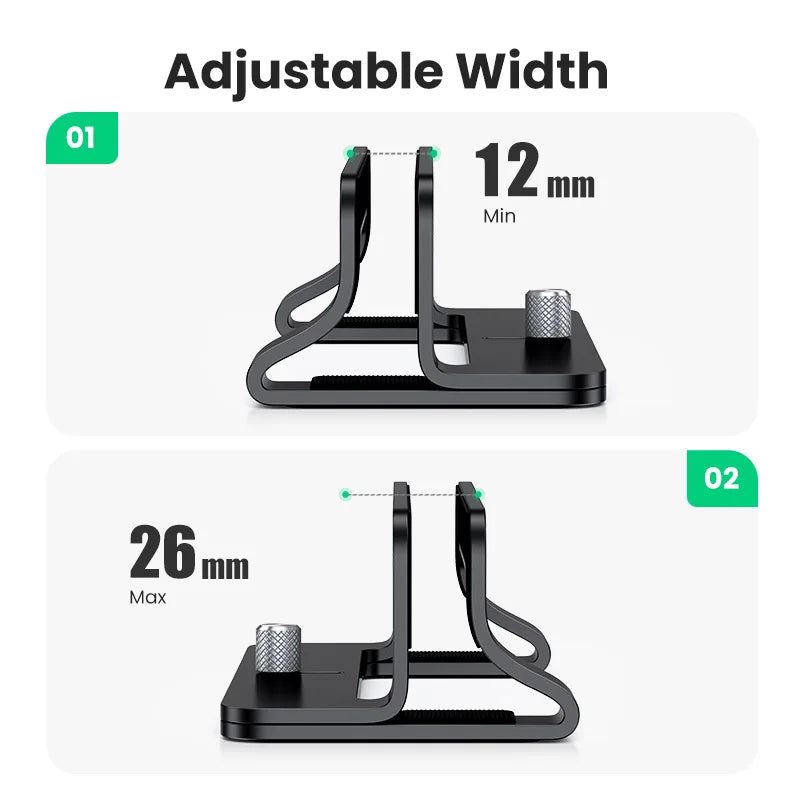 Homixy Slot Aluminium Vertical Laptop Stand — Homixy Modern Desks & Workspace Accessories — view 2