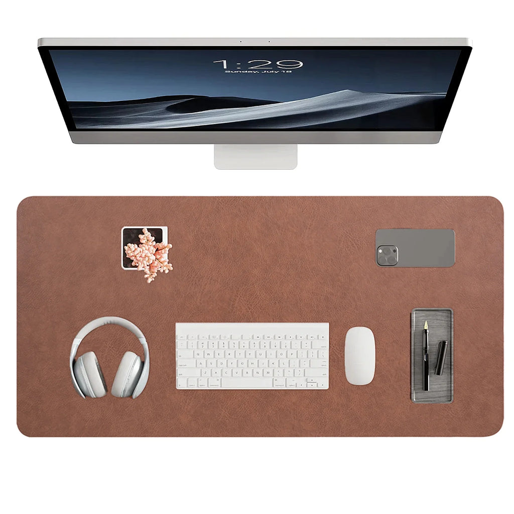 Homixy Heirloom Double-Sided Vegan Leather Desk Mat — Homixy Modern Desks & Workspace Accessories — view 2