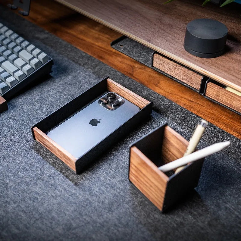 Homixy Module Walnut Laptop Stand and Organiser — Homixy Modern Desks & Workspace Accessories — view 5