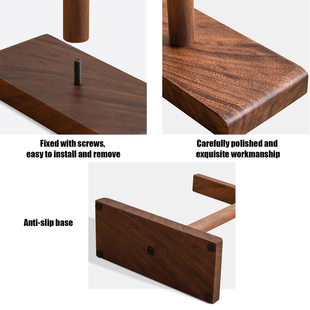 Homixy Grain Rustic Walnut Headphone Stand — Homixy Modern Desks & Workspace Accessories — view 5