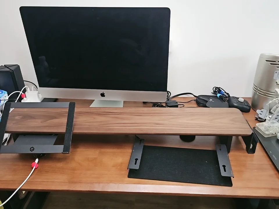 Homixy Kaido Modular Walnut Monitor Riser — Homixy Modern Desks & Workspace Accessories