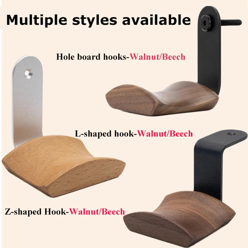 Homixy Span Walnut and Beech Headphone Stand — Homixy Modern Desks & Workspace Accessories
