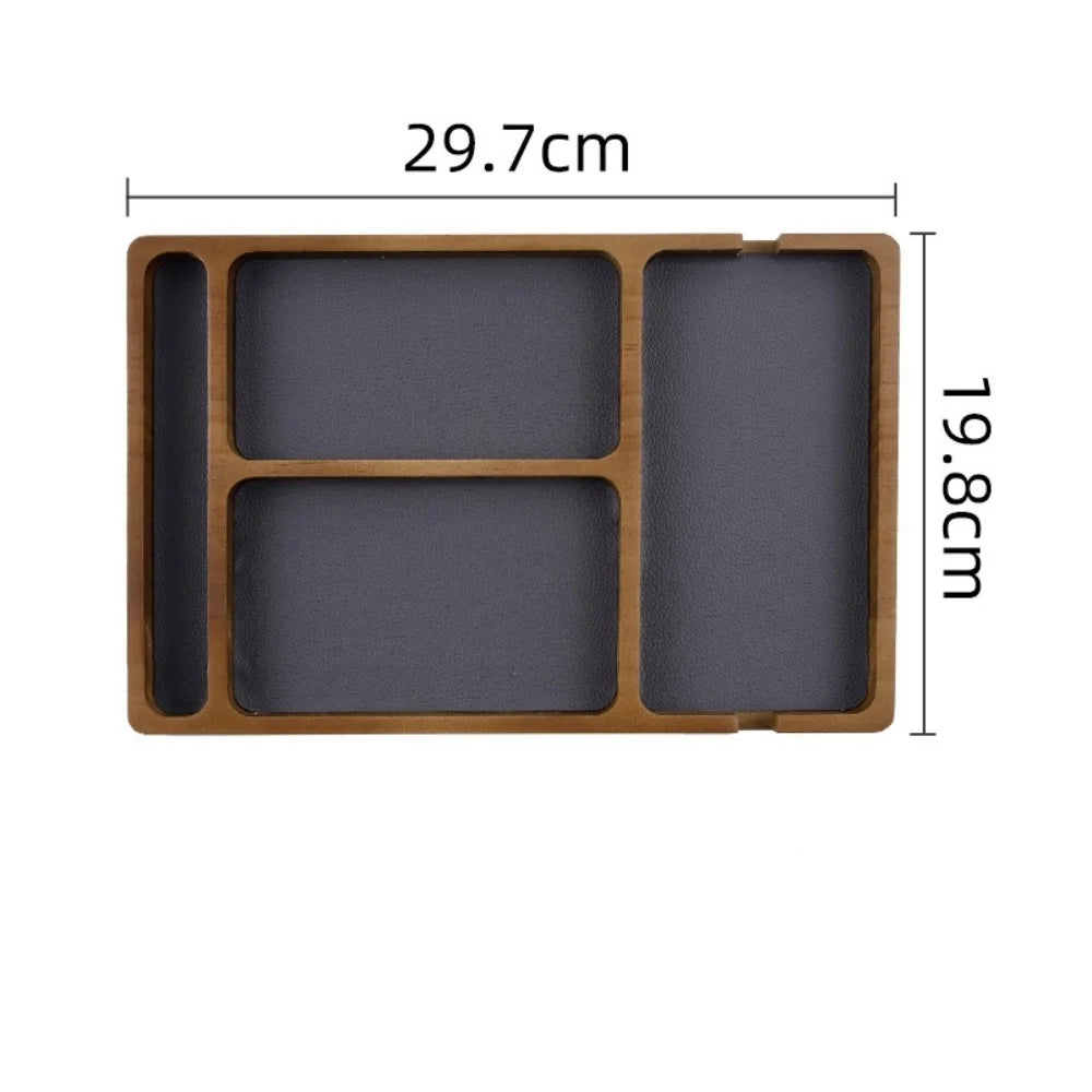 Homixy Tray Solid Wood Grid Valet Box — Homixy Modern Desks & Workspace Accessories — view 5