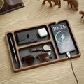 Homixy Tray Solid Wood Grid Valet Box — Homixy Modern Desks & Workspace Accessories