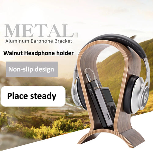 Homixy Column Walnut Headphone Tower — Homixy Modern Desks & Workspace Accessories — view 2