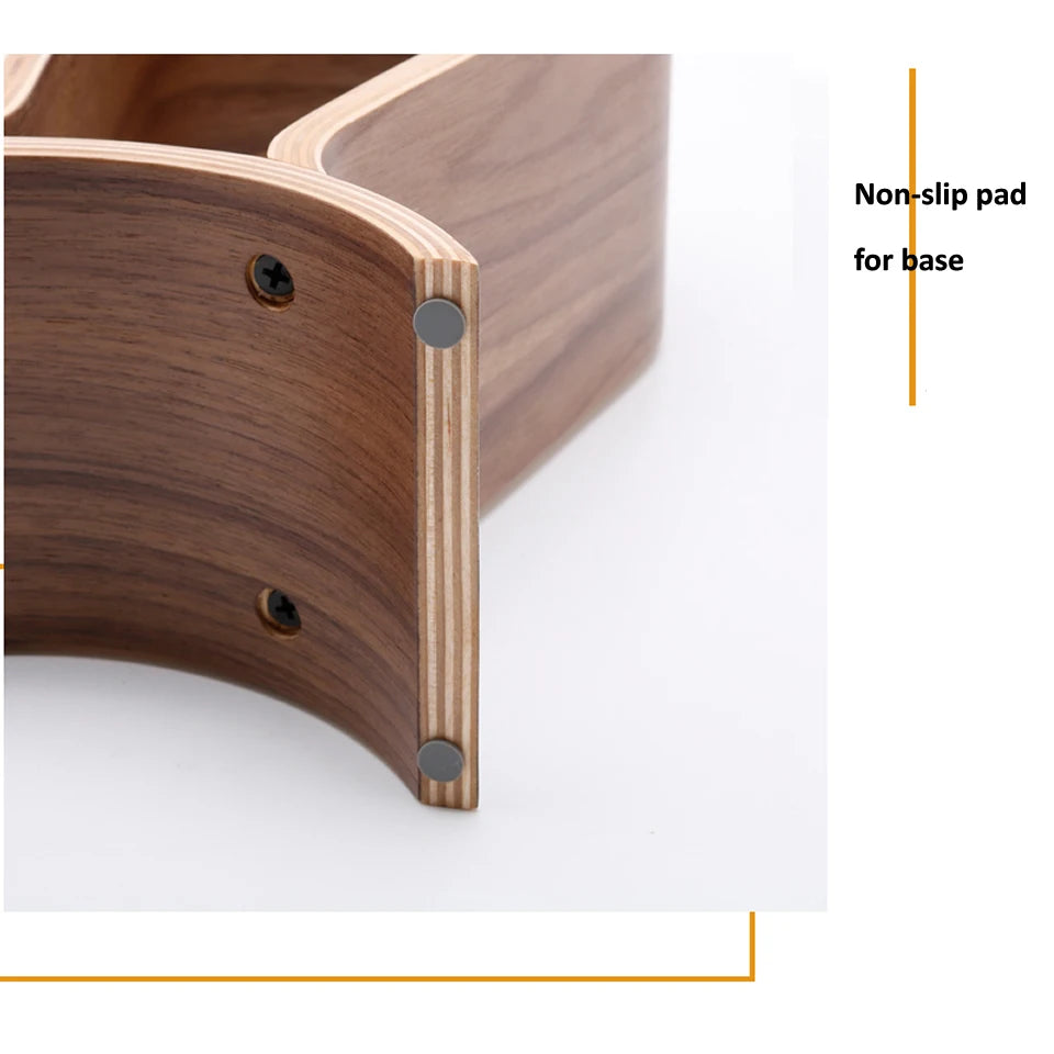 Homixy Column Walnut Headphone Tower — Homixy Modern Desks & Workspace Accessories — view 5