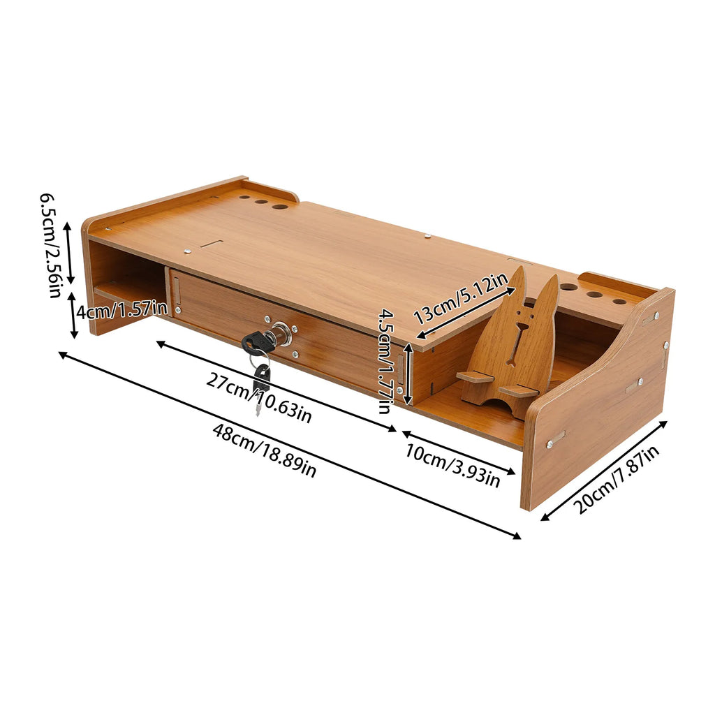 Homixy Vault Lockable-Drawer Monitor Riser — Homixy Modern Desks & Workspace Accessories — view 4