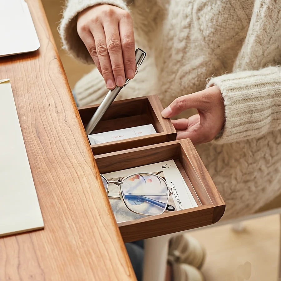 Homixy Glide Walnut Under-Desk Drawer — Homixy Modern Desks & Workspace Accessories