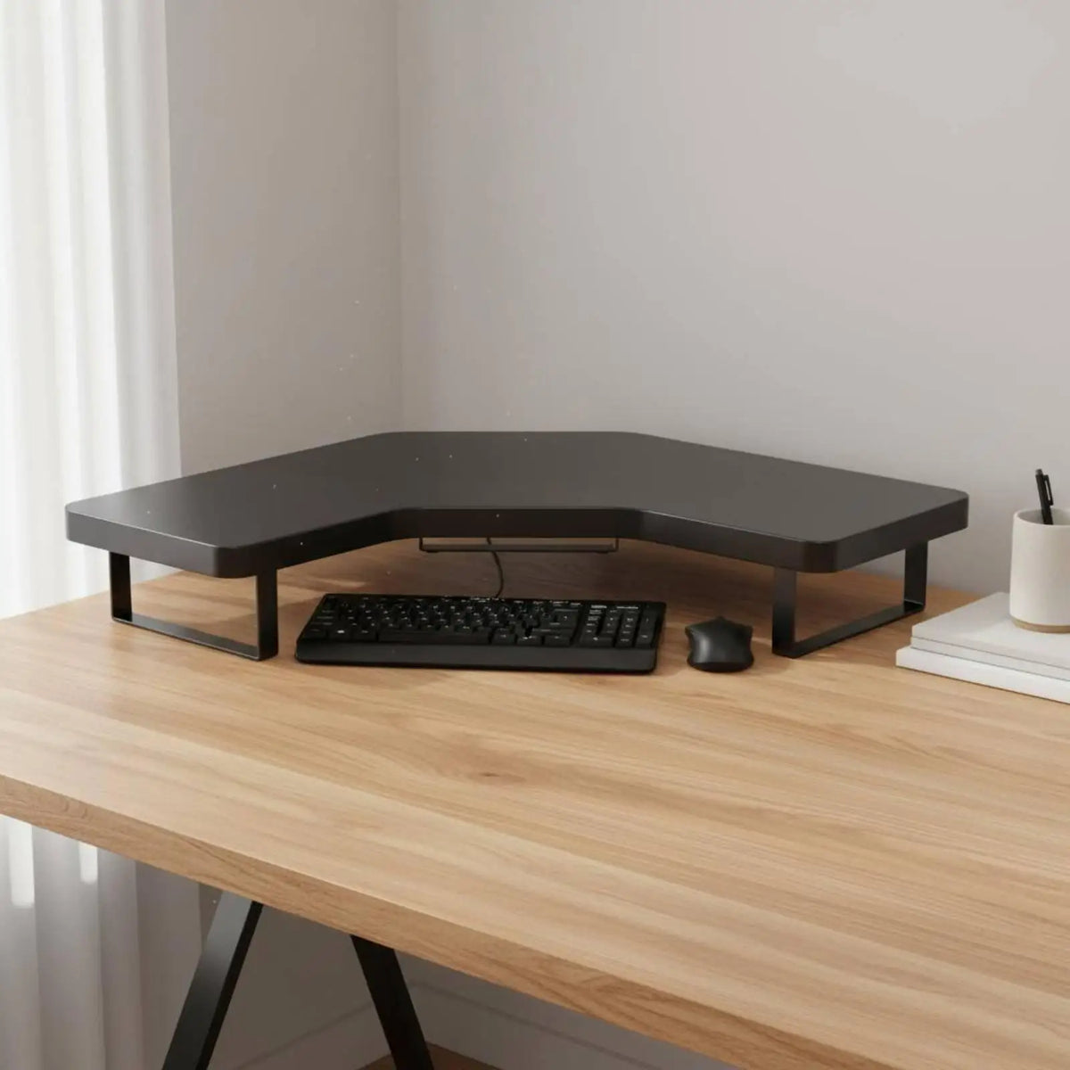 Homixy Plinth Minimalist Wood Monitor Shelf — Homixy Modern Desks & Workspace Accessories