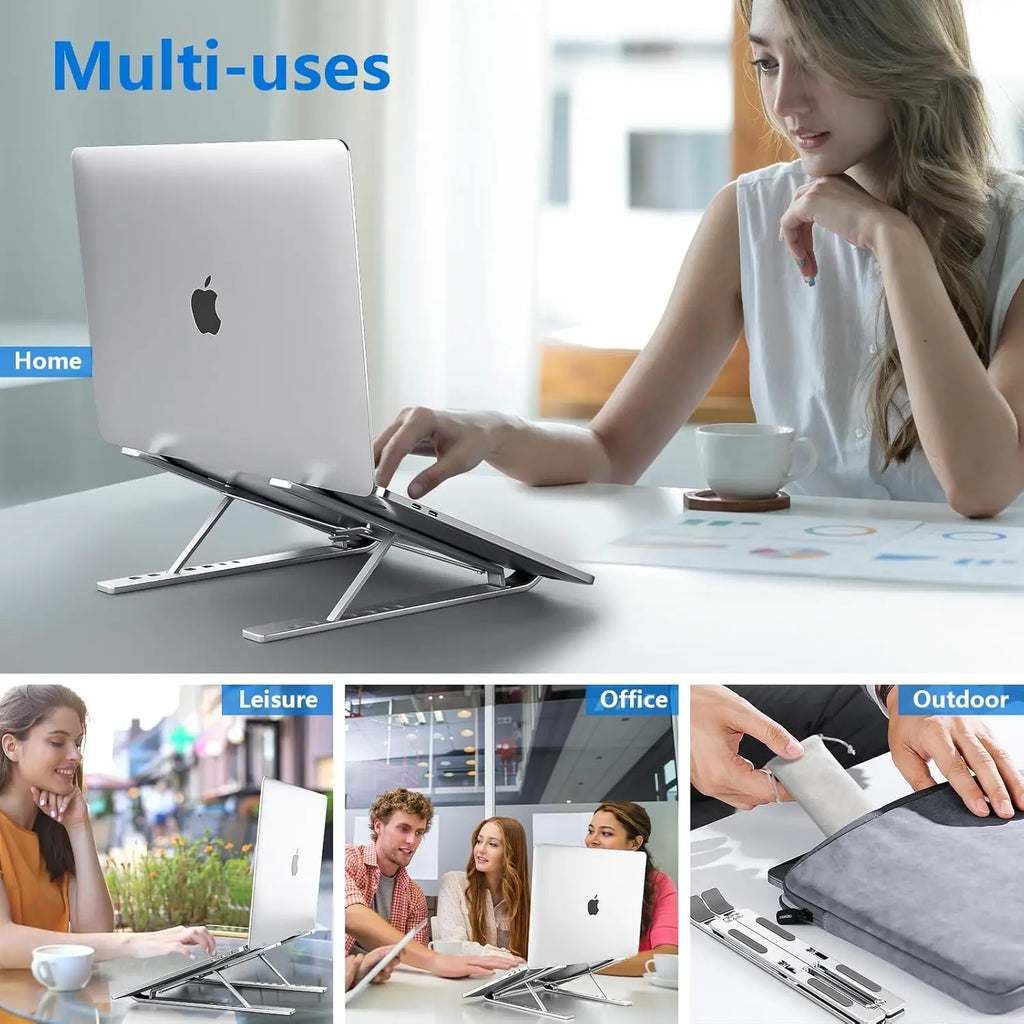 Homixy Tier Foldable Aluminium Laptop Stand — Homixy Modern Desks & Workspace Accessories — view 5