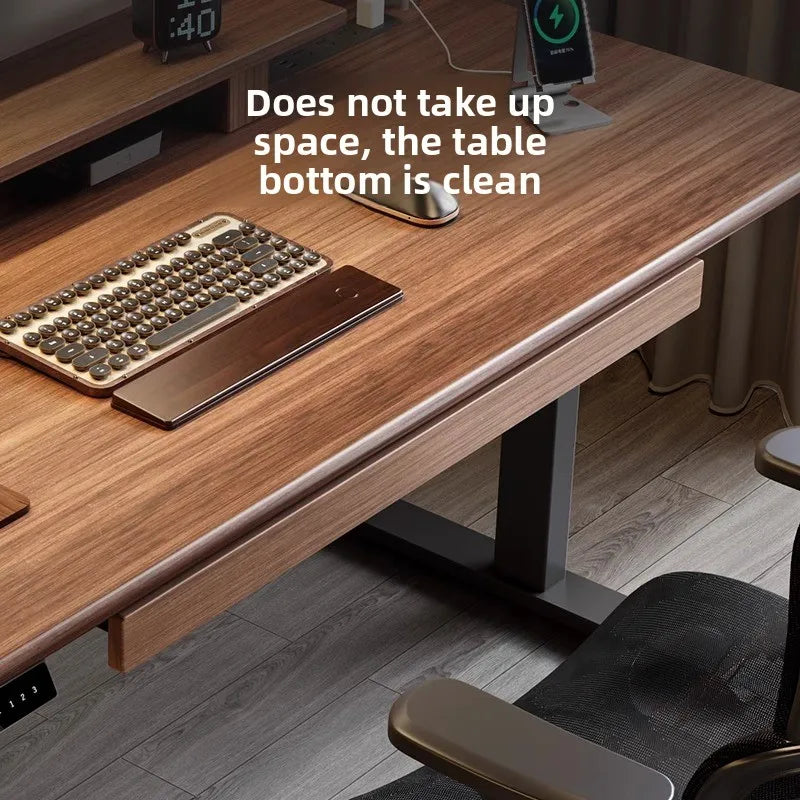 Homixy Rail Black Walnut Under-Desk Tray — Homixy Modern Desks & Workspace Accessories