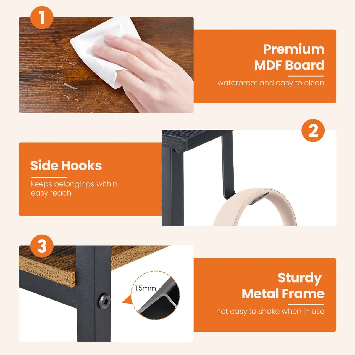 Homixy Draft 120cm Home Office Desk with Drawers — Homixy Modern Desks & Workspace Accessories — view 5