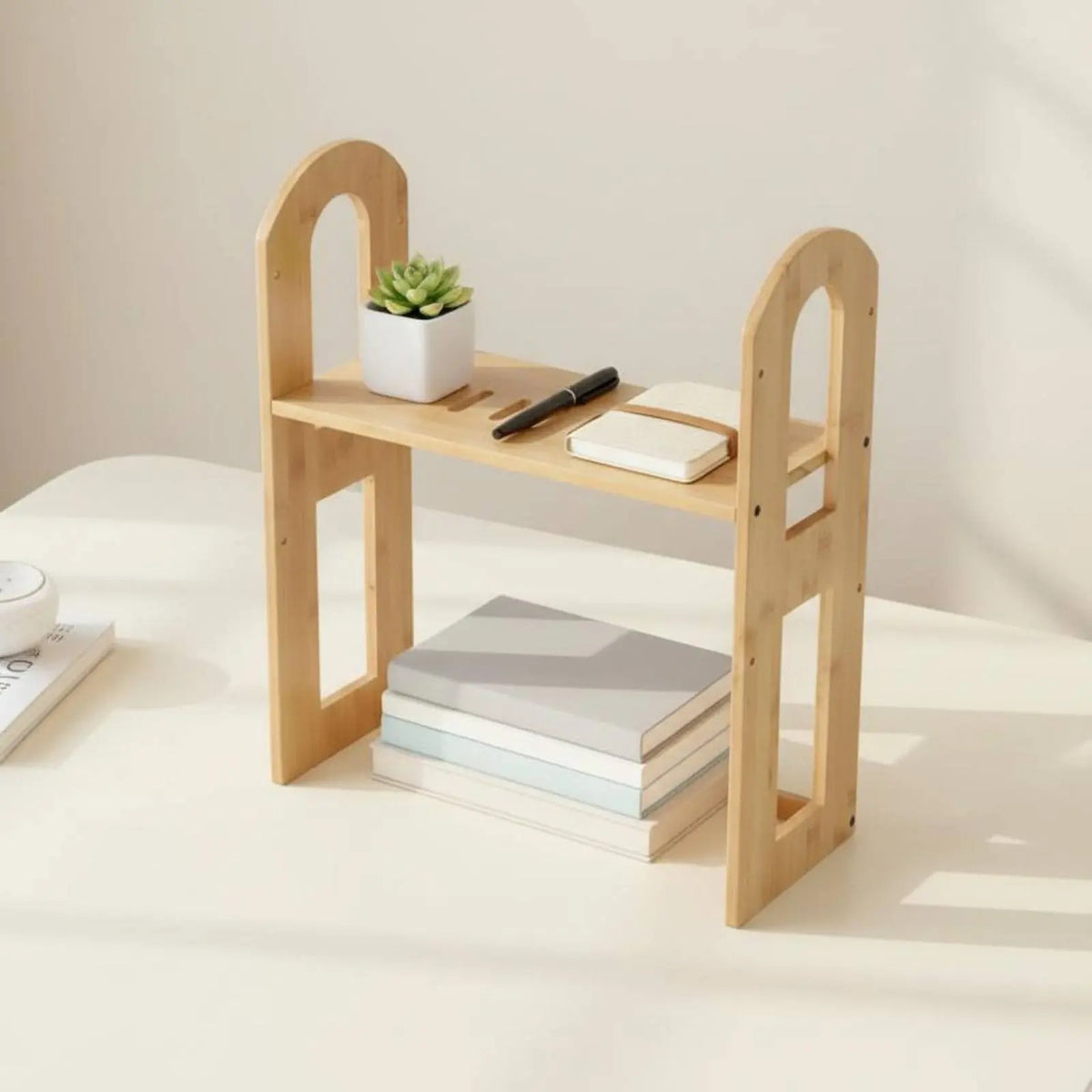 Homixy Shelf Minimalist Bamboo Desk Riser Shelf — Homixy Modern Desks & Workspace Accessories — view 5