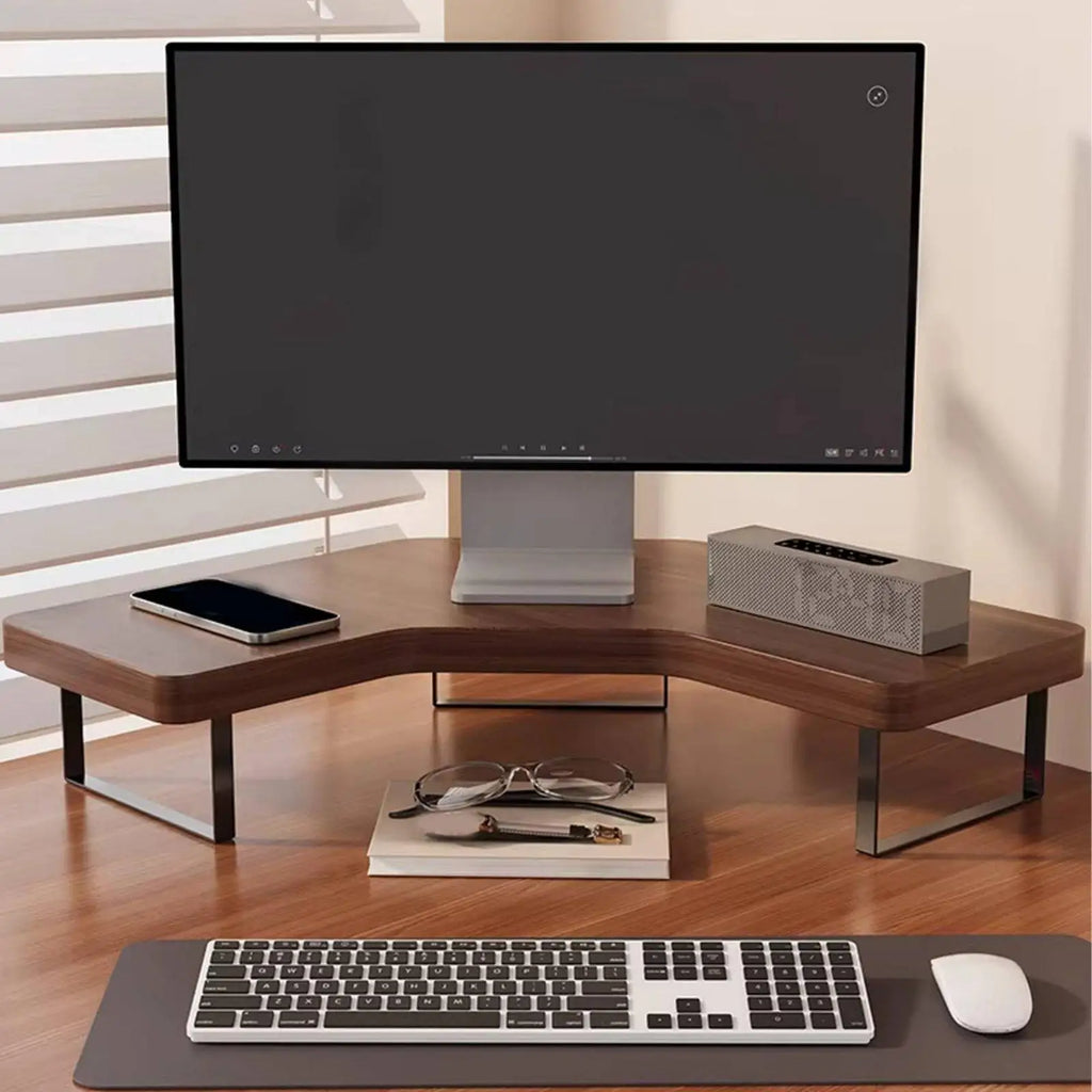 Homixy Plinth Minimalist Wood Monitor Shelf — Homixy Modern Desks & Workspace Accessories — view 5