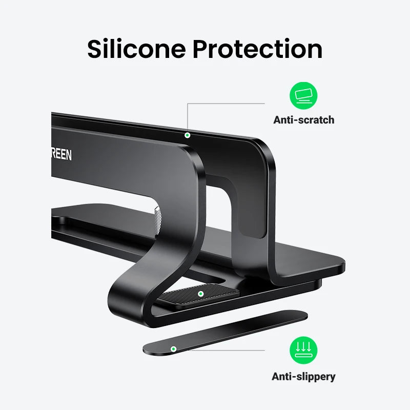 Homixy Slot Aluminium Vertical Laptop Stand — Homixy Modern Desks & Workspace Accessories — view 5