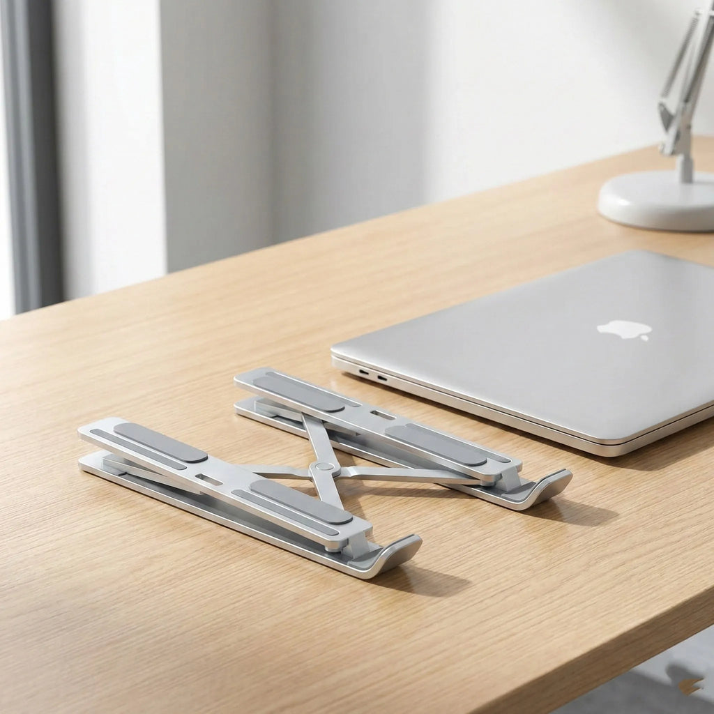 Homixy Tier Foldable Aluminium Laptop Stand — Homixy Modern Desks & Workspace Accessories