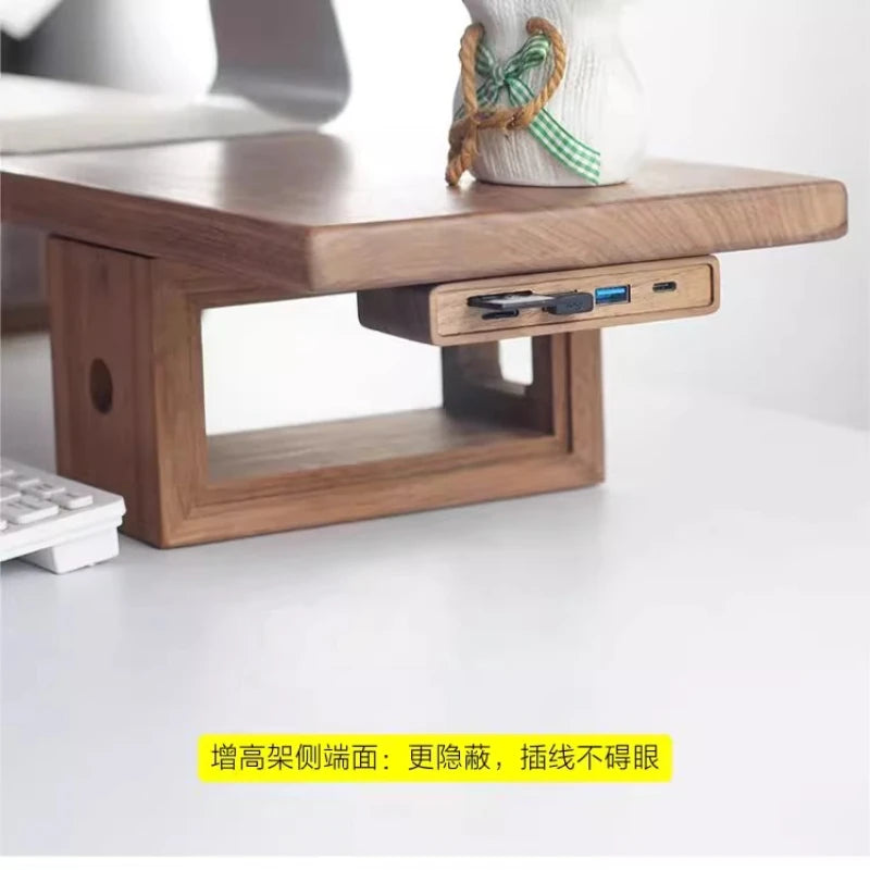 Homixy Node Walnut Four-Port Desk Dock — Homixy Modern Desks & Workspace Accessories — view 5