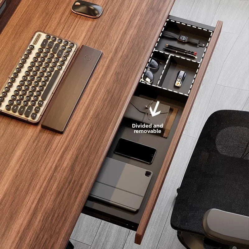 Homixy Rail Black Walnut Under-Desk Tray — Homixy Modern Desks & Workspace Accessories — view 2