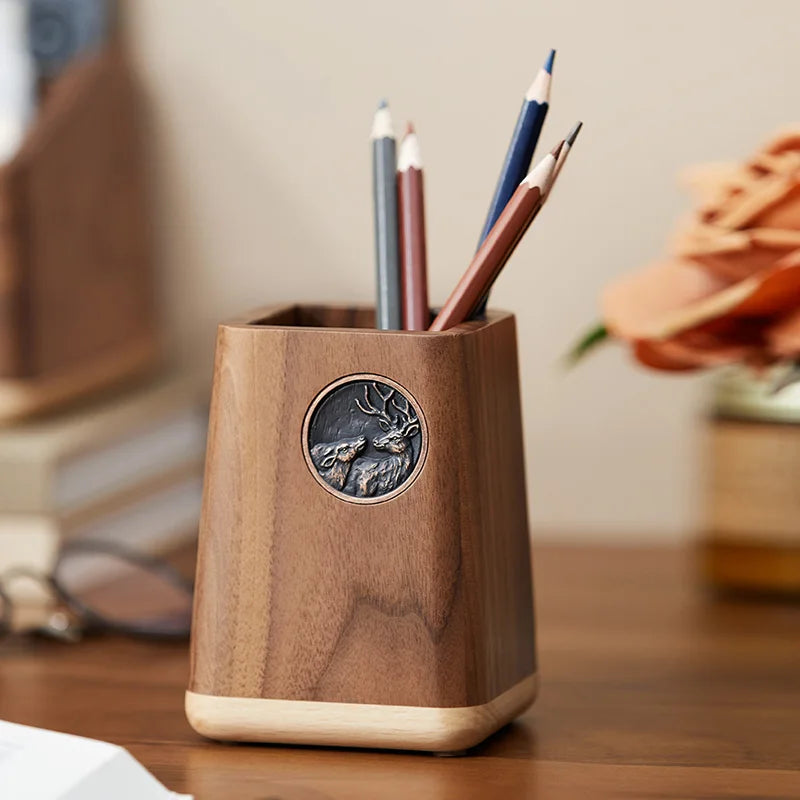 Homixy Quill Black Walnut Pen Block — Homixy Modern Desks & Workspace Accessories
