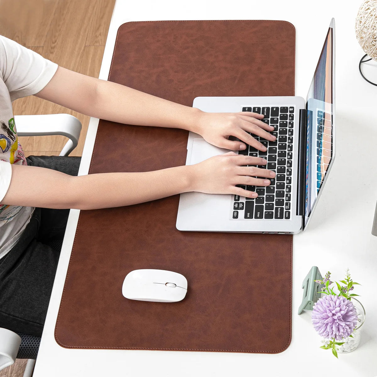 Homixy Atelier Full-Grain Texture Desk Mat — Homixy Modern Desks & Workspace Accessories — view 3
