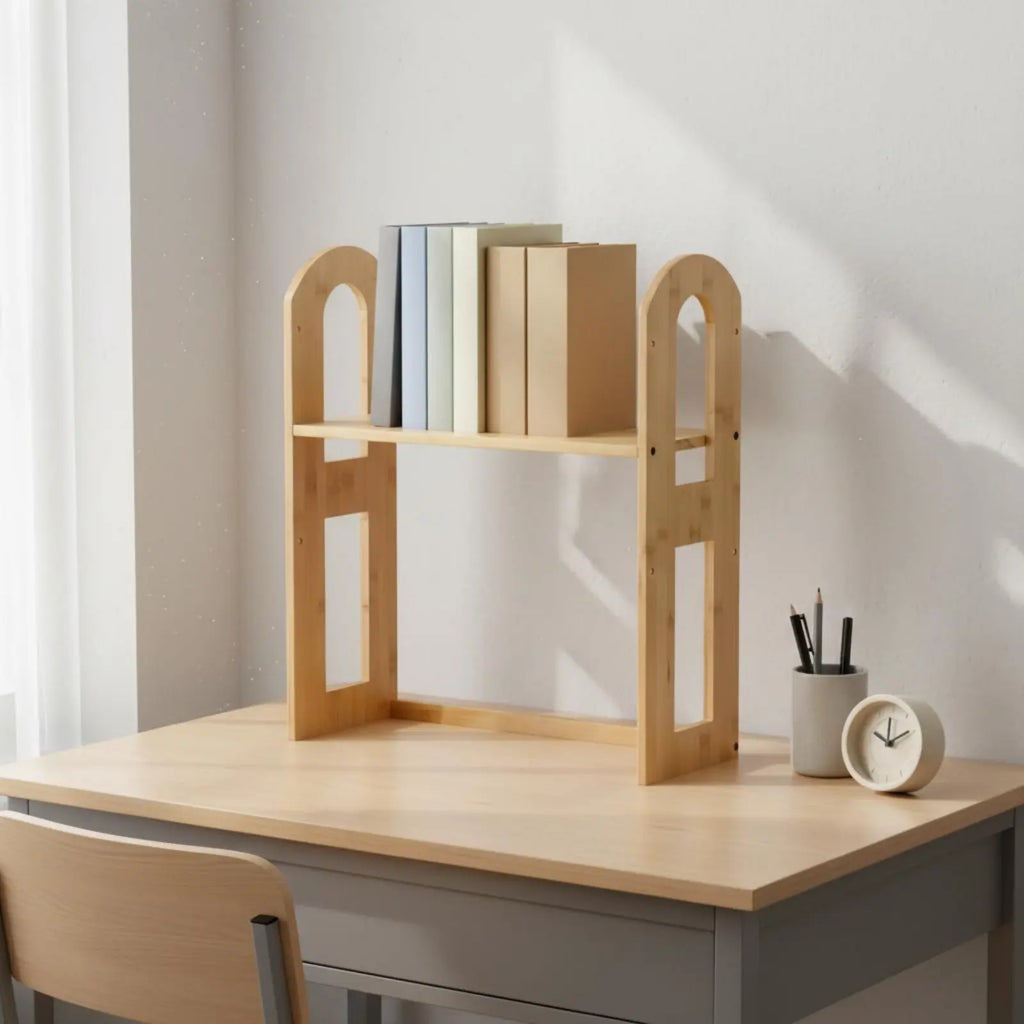 Homixy Shelf Minimalist Bamboo Desk Riser Shelf — Homixy Modern Desks & Workspace Accessories — view 2