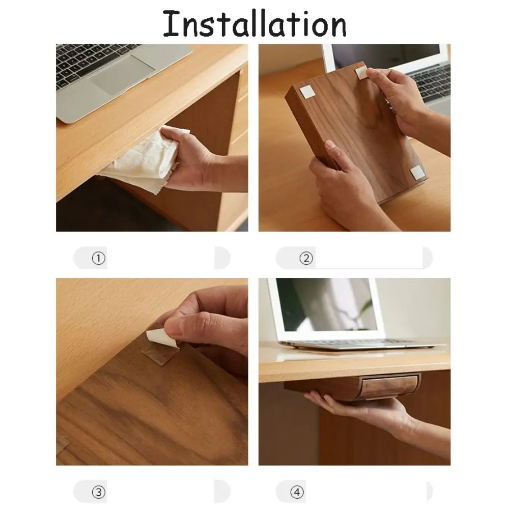 Homixy Slip Bamboo Under-Desk Hidden Drawer — Homixy Modern Desks & Workspace Accessories — view 2