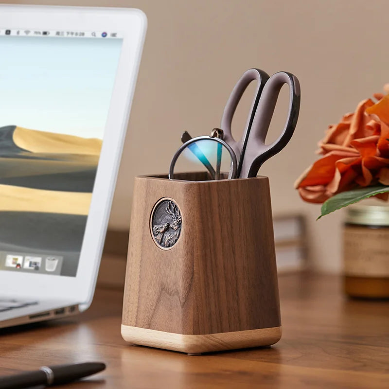 Homixy Quill Black Walnut Pen Block — Homixy Modern Desks & Workspace Accessories — view 2