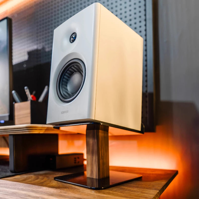Homixy Riser Walnut Desktop Speaker Stands — Homixy Modern Desks & Workspace Accessories