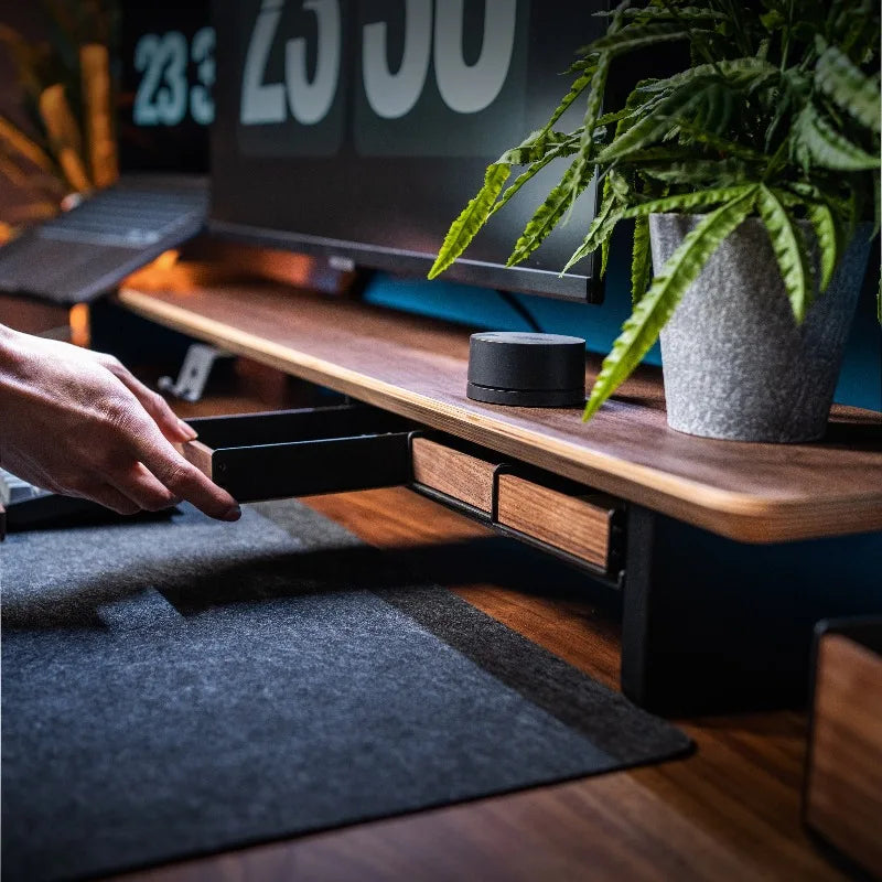 Homixy Module Walnut Laptop Stand and Organiser — Homixy Modern Desks & Workspace Accessories — view 2