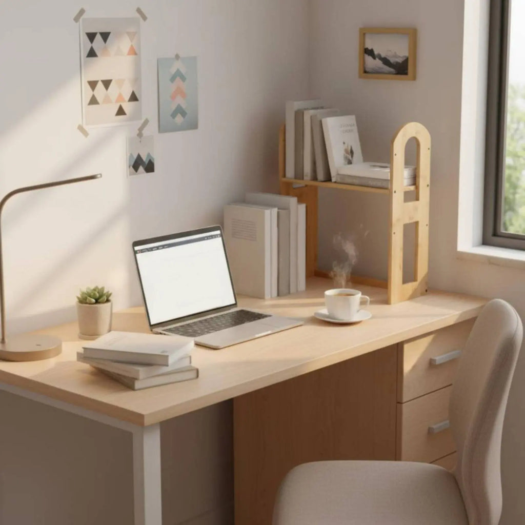 Homixy Shelf Minimalist Bamboo Desk Riser Shelf — Homixy Modern Desks & Workspace Accessories — view 4