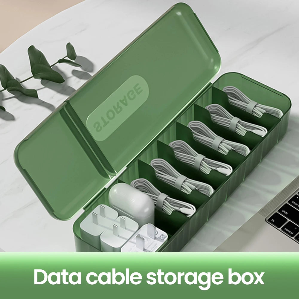 Homixy Segment Seven-Slot Cable Organiser Case — Homixy Modern Desks & Workspace Accessories — view 3