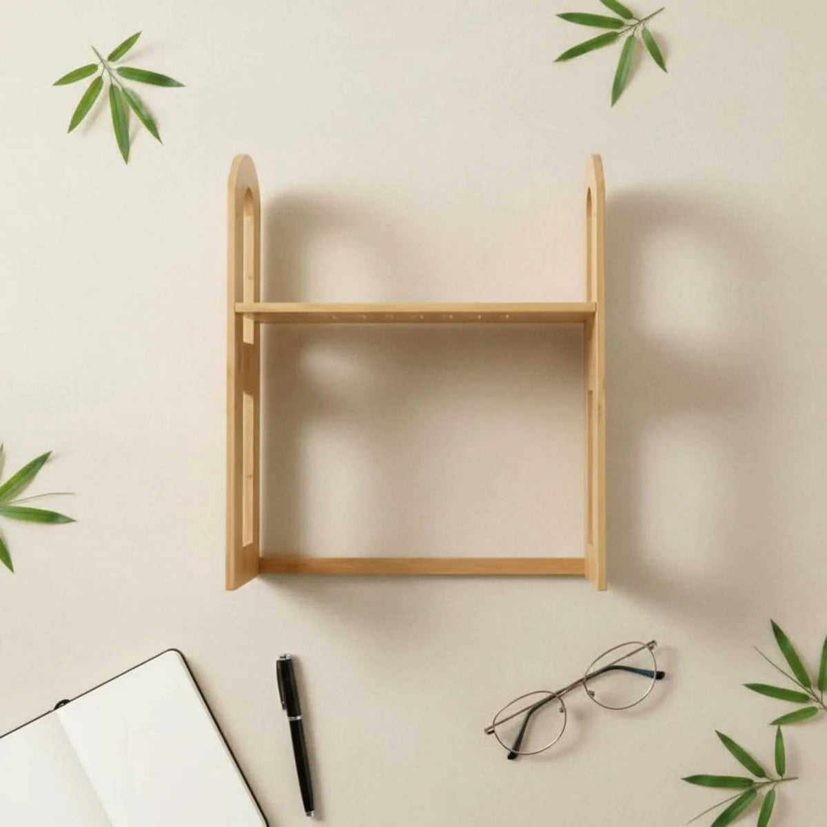 Homixy Shelf Minimalist Bamboo Desk Riser Shelf — Homixy Modern Desks & Workspace Accessories — view 3