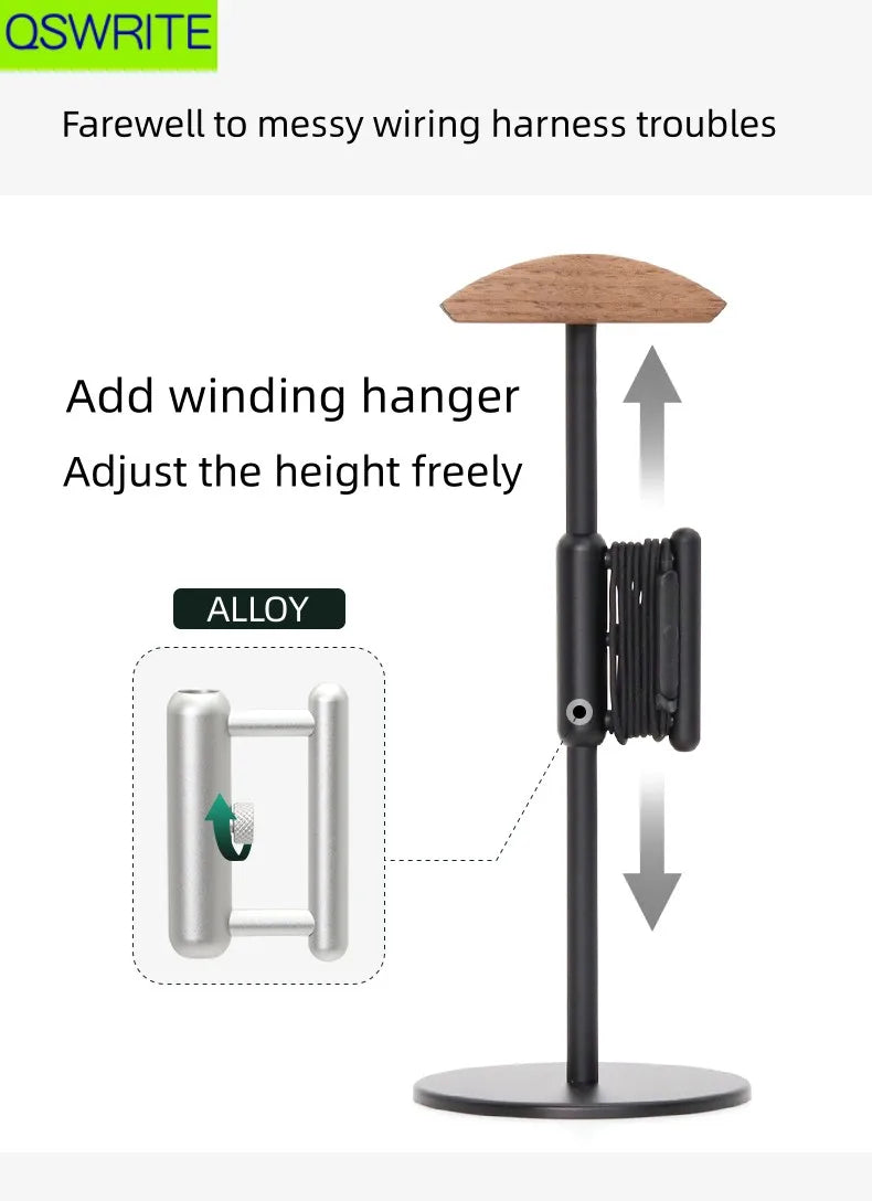 Homixy Crest Solid Walnut Headphone Perch — Homixy Modern Desks & Workspace Accessories — view 4