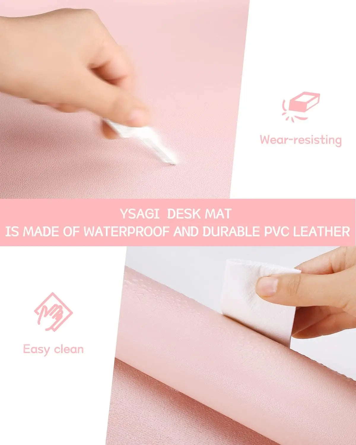 Homixy Line Leather Desk Pad — Homixy Modern Desks & Workspace Accessories — view 4