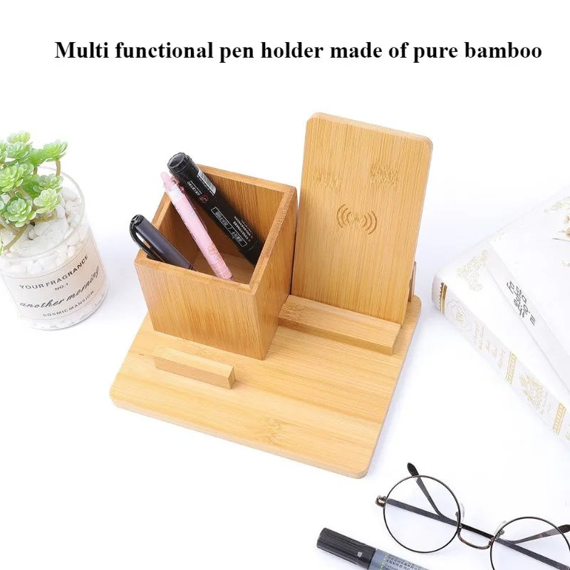 Homixy Ridge Bamboo Multi-Function Desk Organiser — Homixy Modern Desks & Workspace Accessories