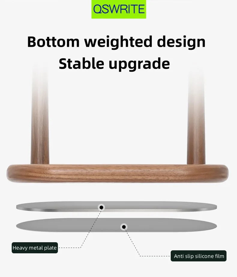 Homixy Twin Walnut Dual Headphone Hanger — Homixy Modern Desks & Workspace Accessories — view 5