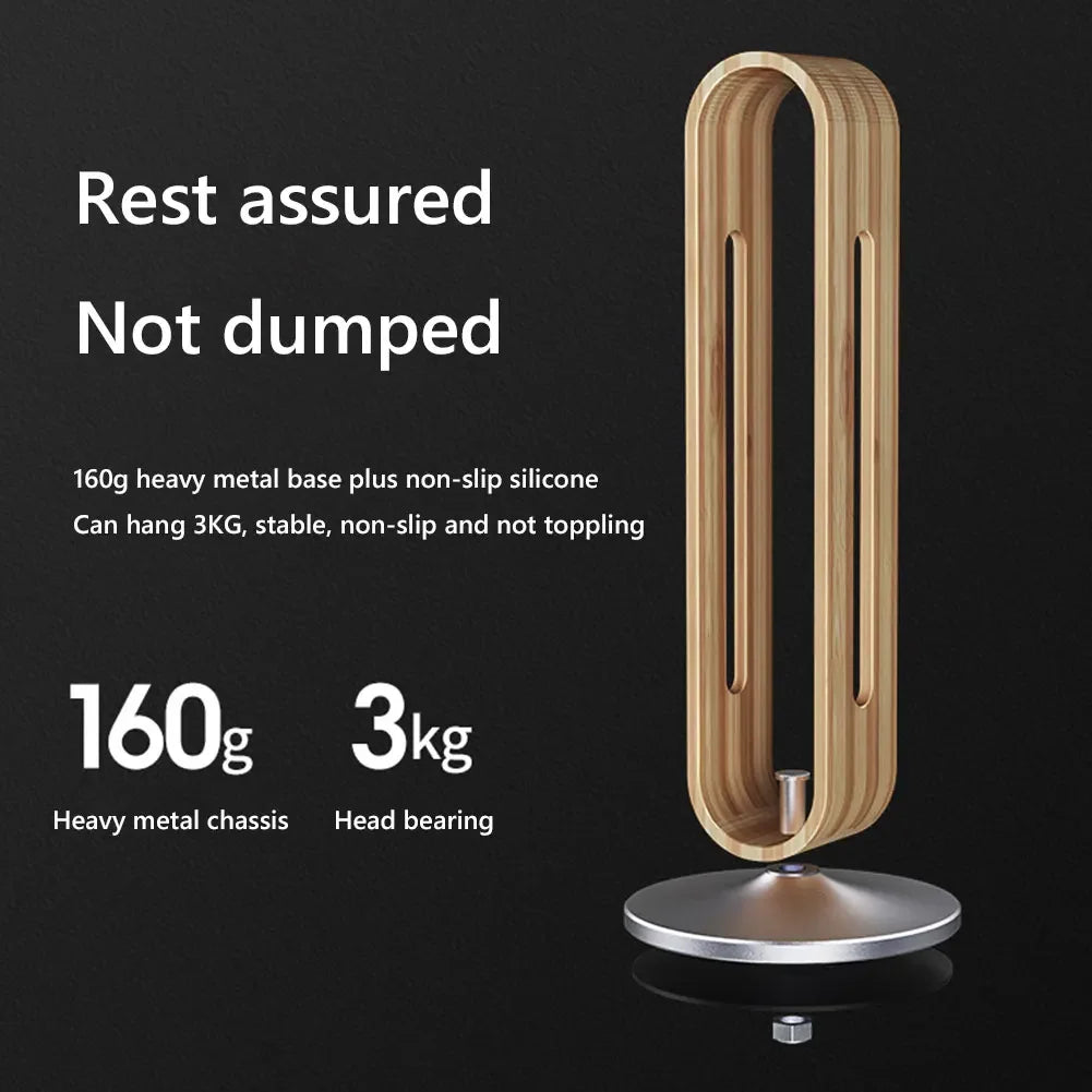 Homixy Bough Bamboo and Aluminium Headphone Stand — Homixy Modern Desks & Workspace Accessories — view 3