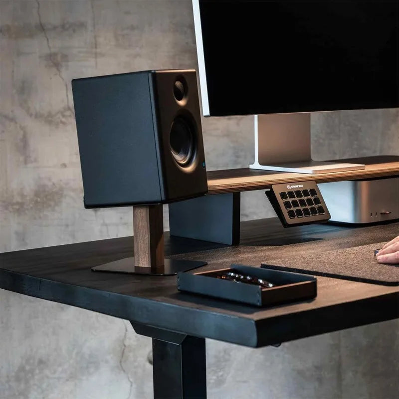 Homixy Riser Walnut Desktop Speaker Stands — Homixy Modern Desks & Workspace Accessories — view 4