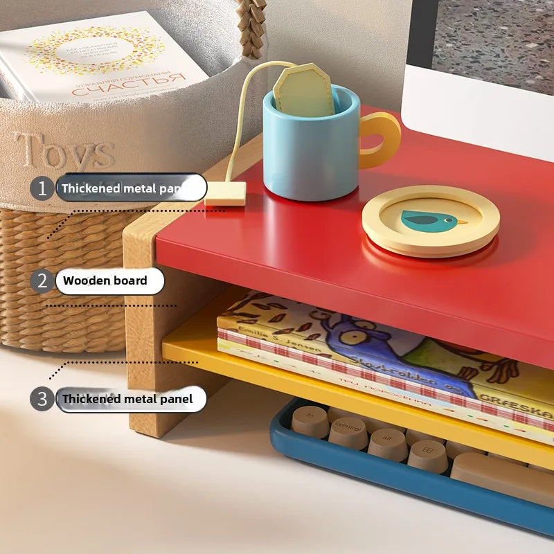 Homixy Ledger Deep-Shelf Monitor Riser — Homixy Modern Desks & Workspace Accessories — view 2