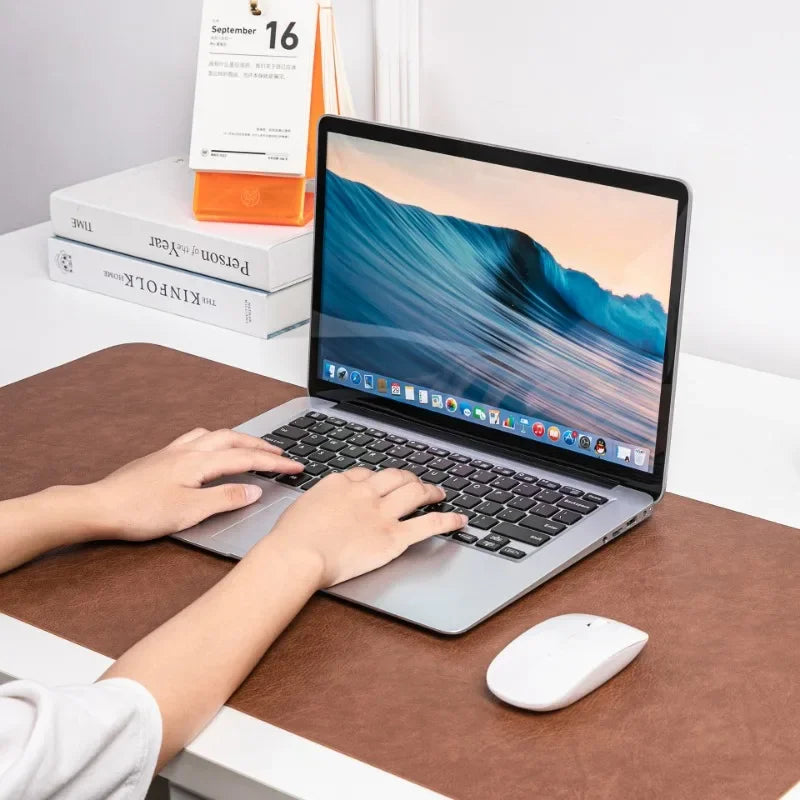 Homixy Saddle Reversible Leather Desk Pad — Homixy Modern Desks & Workspace Accessories — view 4