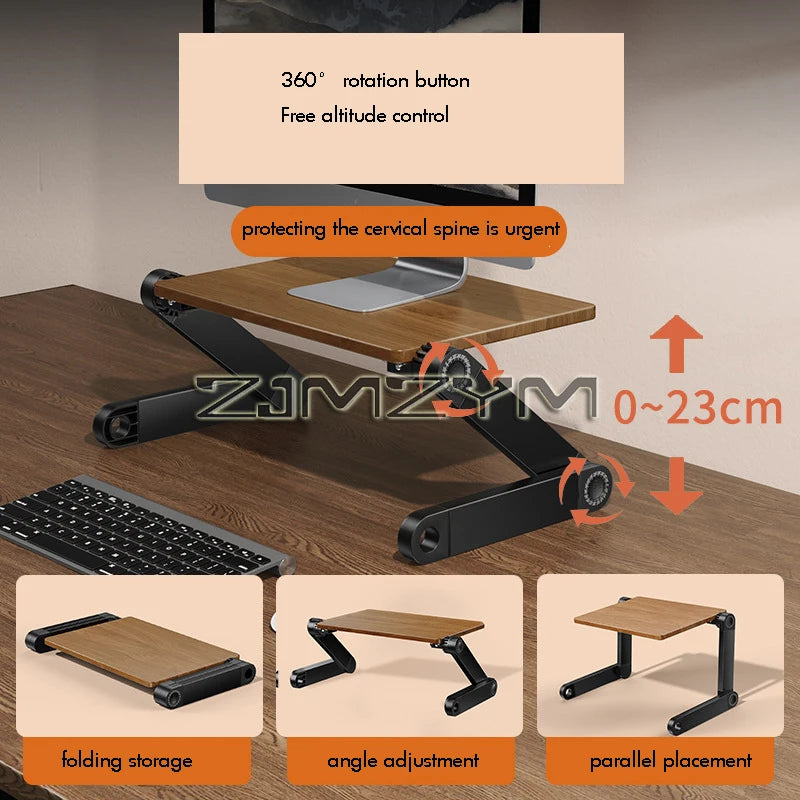 Homixy Fold Adjustable Solid Wood Monitor Riser — Homixy Modern Desks & Workspace Accessories — view 4