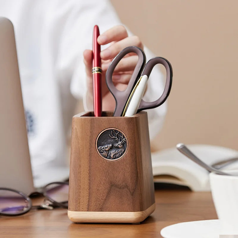 Homixy Quill Black Walnut Pen Block — Homixy Modern Desks & Workspace Accessories — view 4
