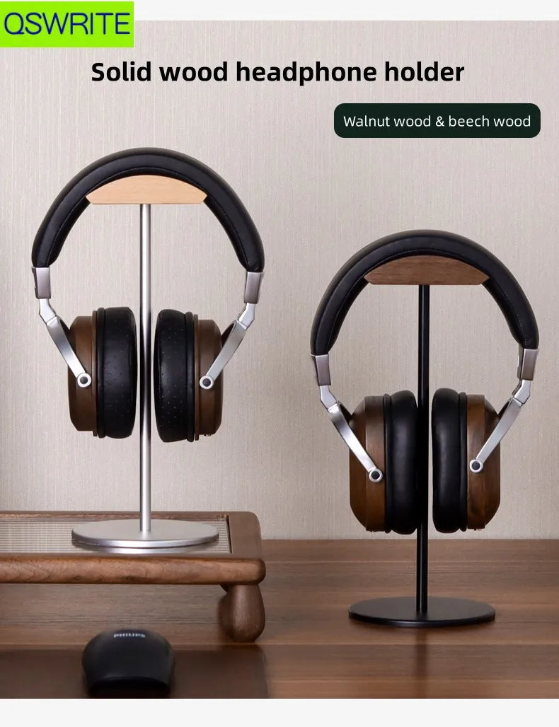 Homixy Crest Solid Walnut Headphone Perch — Homixy Modern Desks & Workspace Accessories