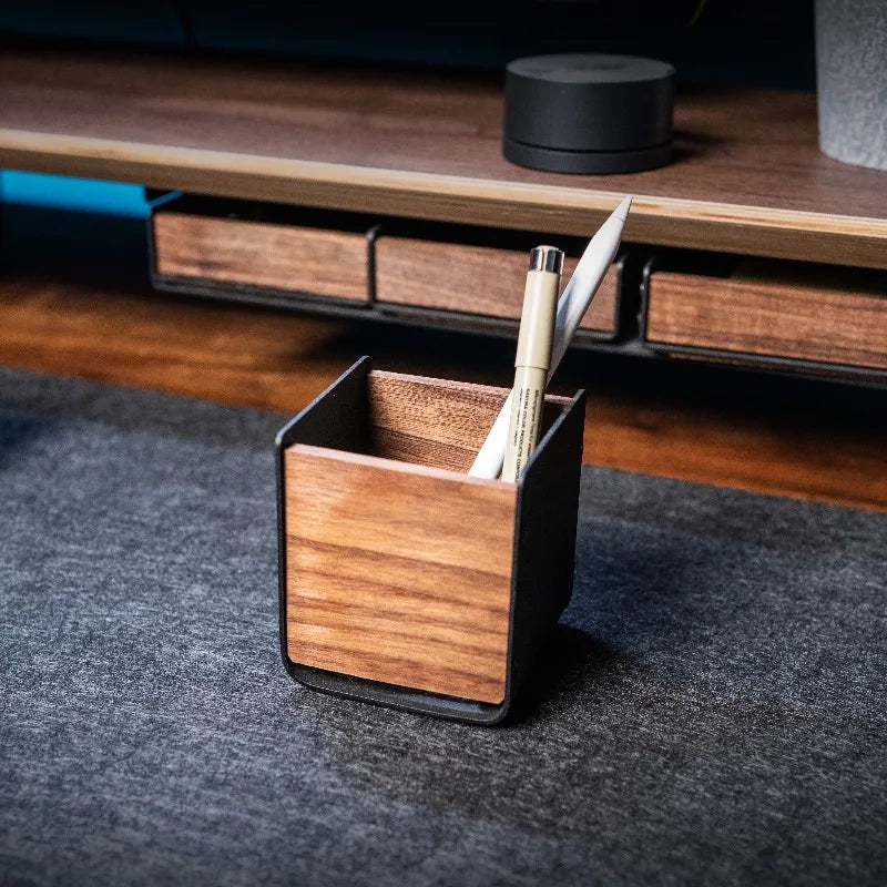 Homixy Module Walnut Laptop Stand and Organiser — Homixy Modern Desks & Workspace Accessories — view 4